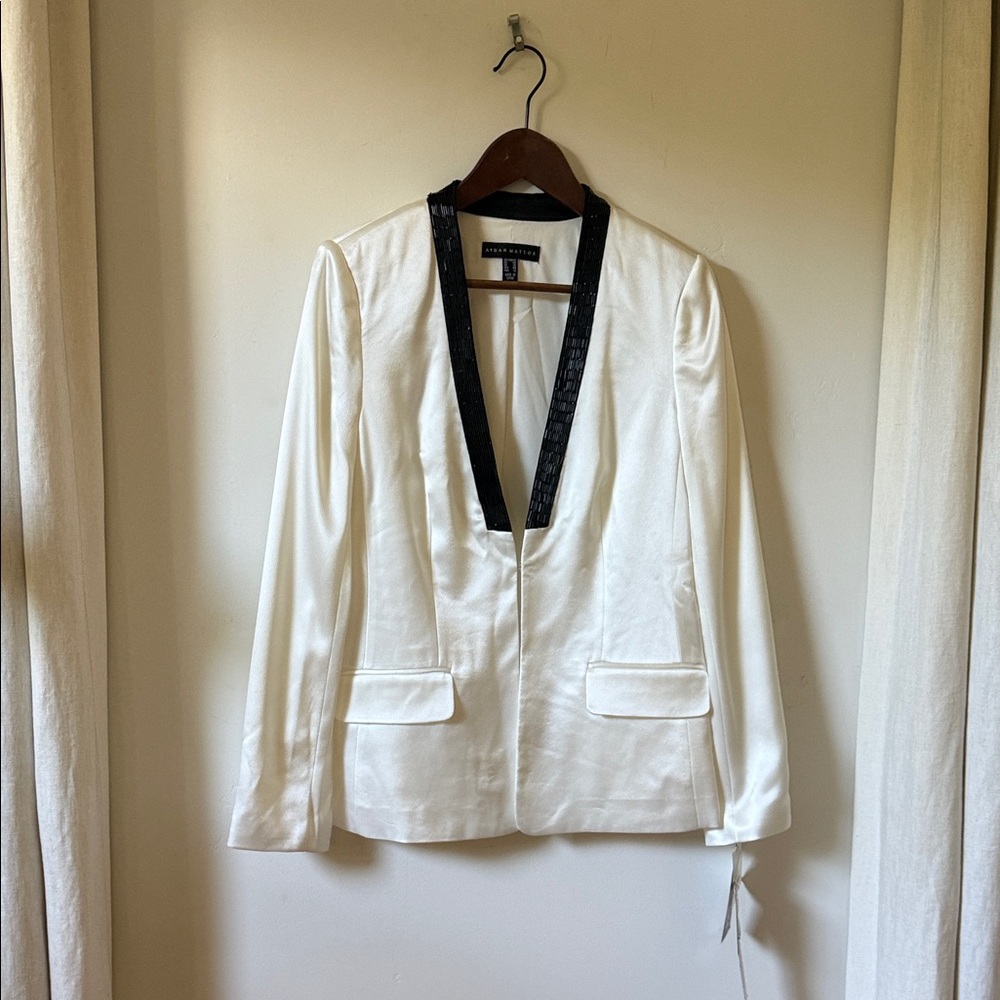 Runs Small. Aiden Mattox Women's Blazer with Black beaded label. New with tags.
